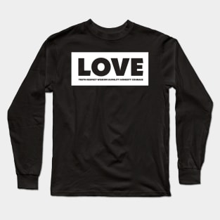 LOVE Seven Teachings WAWEZHI CANADA Indigenous Long Sleeve T-Shirt